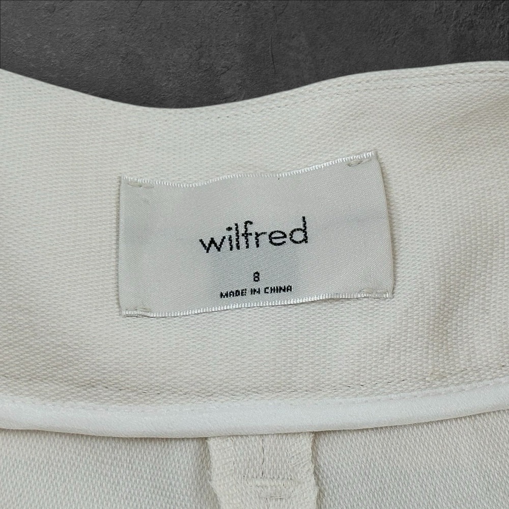 Aritzia Wilfred Paperbag Dress Shorts Womens 8 Ivory Waist High Rise City Work - Picture 4 of 6